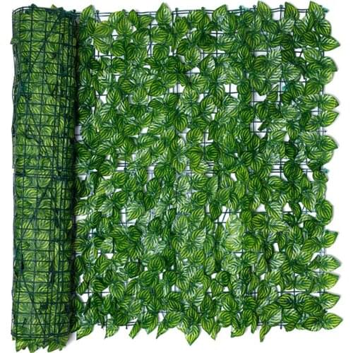 Green Artificial Leaf Privacy Fence Roll Wall Landscaping Fence Screen Outdoor Garden Backyard Balcony Fence Home Decor 0.5x1m
