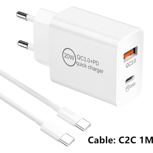 PD 20W USB Type C Charger Adapter Fast Phone Charge For iPhone 13 12 11 Pro Max X Xs Xr 7 AirPods iPad Huawei Xiaomi LG Samsung