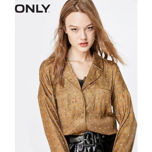 ONLY Womens Loose Fit Long-sleeved Chiffon Shirt |119305555