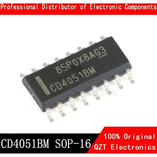 10PCS CD4051BM SOP-16 CD4051 HEF/HCF/CD4051 4051 SOP16 SMD New and Original IC Chipset