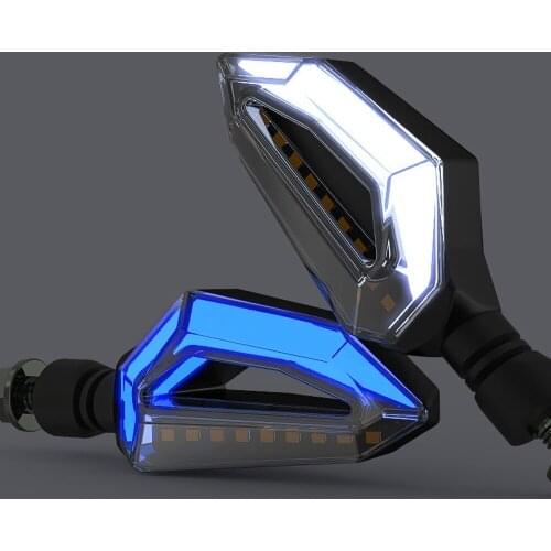 12V Spirit Beast Motorcycle LED Turn Signal Lights Indicators Motocross Flasher Blinker Lamp For cafe racer xj6 z800 ltz400 mt07