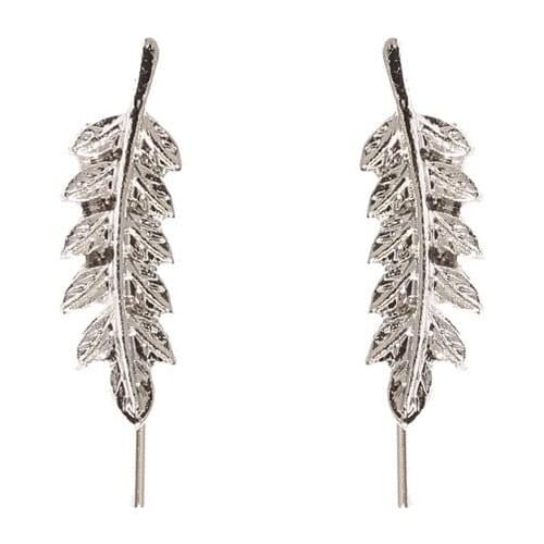 2021 Real Oorbellen Aros Contracted Leaves Alloy U-shaped Stud Earrings Unique Individual Character Joker Ear Accessories