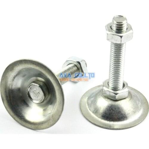 4 Pieces 47mm Base M10*60mm Adjustable Lathe Leg Articulating Leveling Feet