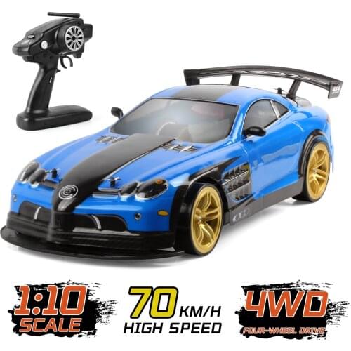 70KM/H High Speed RC Drifting Cars One-click Acceleration 1/10 4WD Remote Control Cars Big Off-road Model toys for Boy Kids