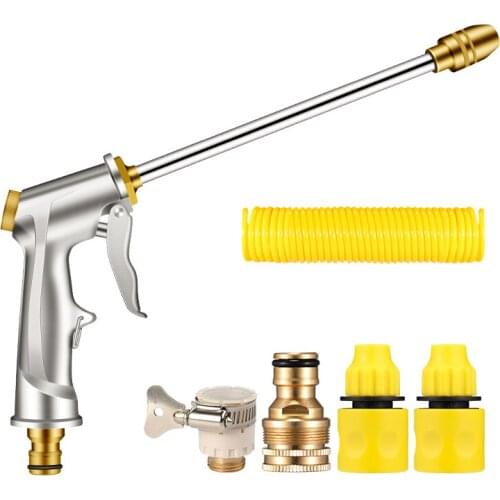 Automatic Watering PVC Coil Garden Water Hose Self Coiling Recoil Pipe With Spray Nozzle Irrigation Gun Car Wash Sprayer Tool