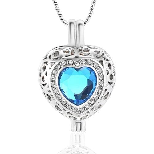 Infinity Love Heart Urn Necklace Cremation Jewelry for Ashes Holder with Birthstone Ashes Memorial Jewelr
