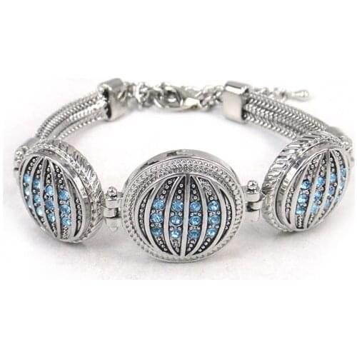 Free shipping three pieces1.8-2cm rugby metal button Bracelet with CZ stone DIY Fashion charm alloy button Jewelry