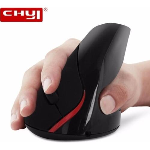CHYI Wireless Vertical Mouse Ergonomic 2.4G 1600DPI USB Receiver Built-in Rechargeable Lithium Battery 5 Buttons Optical Mice PC