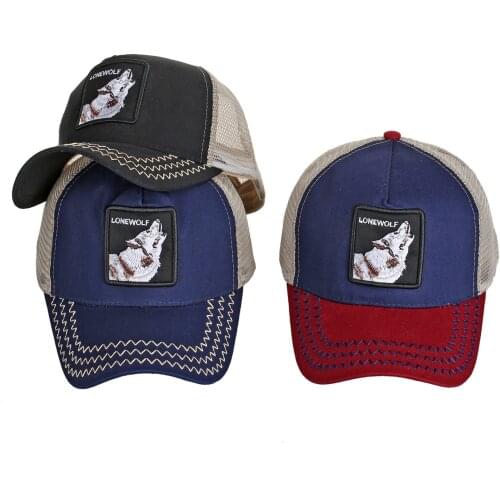 INS Summer Baseball Cap Embroidery Animal Cotton Men Baseball Cap Women Men Snapback Gorros Trucker hats Hip Hop Gorros