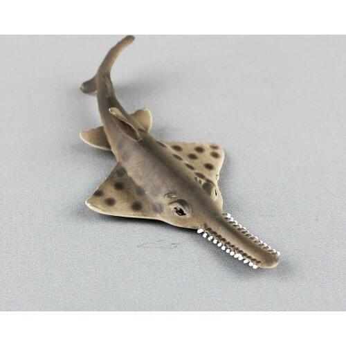 One piece mini real life Undersea animal model plastic simulation guitarfish Sawfish doll gift xf2751