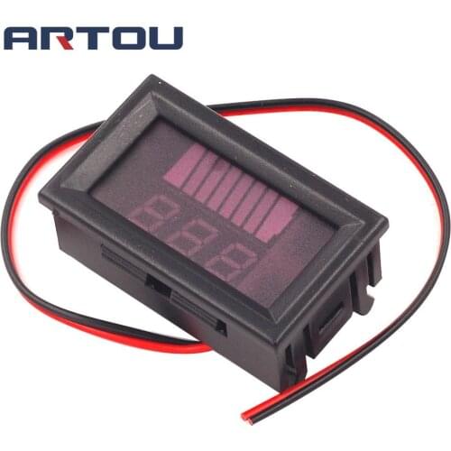 DC 12V-60V ACID Red Digital Lead Battery Capacity Indicator Charge Level Lead-acid LED Tester Voltmeter