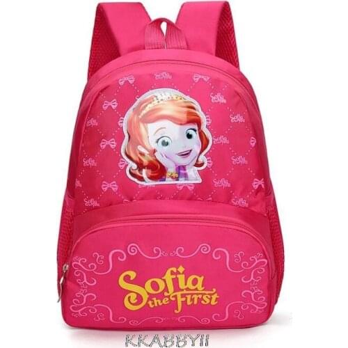 Disney Spiderman Backpack Children Cartoon Elsa Princess School Bags Girls Boys Pattern Bag Kindergarten Schoolbag