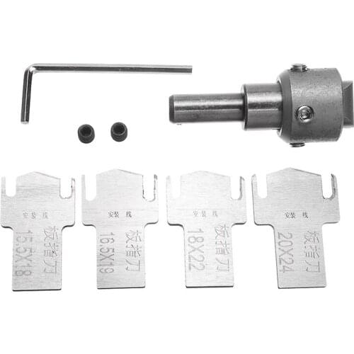 DIY Wooden Thick Rings Maker Drill Bit Tool Wooden Ring Milling Cutter HSS+ 4 Blades Spanner Handle Machinery Tools