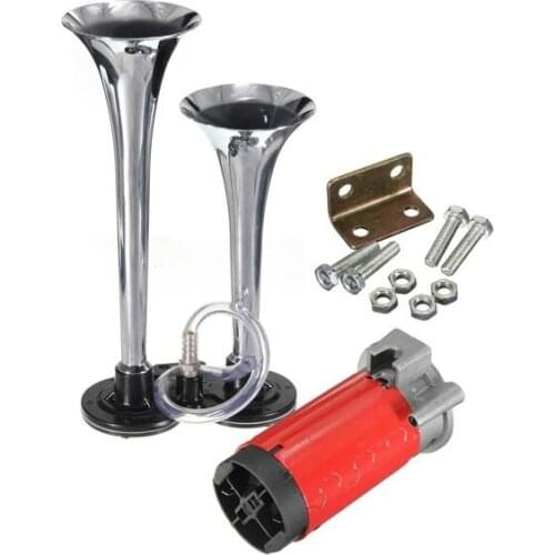 Double barre the car air 12V rl plating of motorcycle air horns high quality pump Horn/pumps trumpet 105-115DB