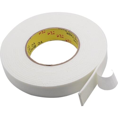 1PC 3m or 5m White Sponge Double Sided Acrylic Foam Adhesive Tapes 10mmx3m Width 10mm 12mm 15mm 18mm 20mm 25mm 30mm 50mm 100mm