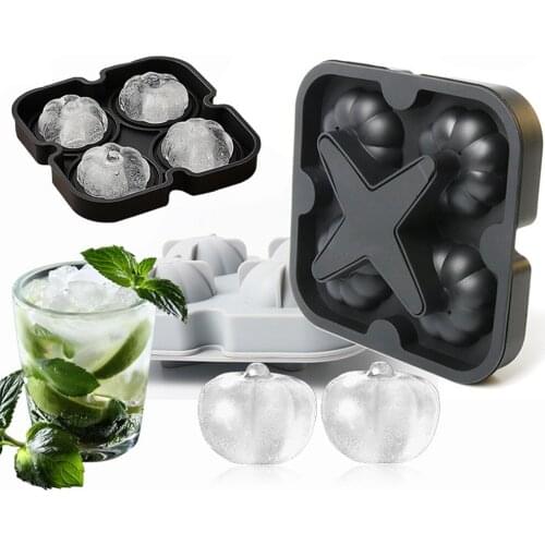 Wine Ice Mold Ice Cube Pumpkin Silicone Mold Pumpkin Shaped Whisky Tray Maker Mould Bar Accessiories Kitchen Ice Cream Tools