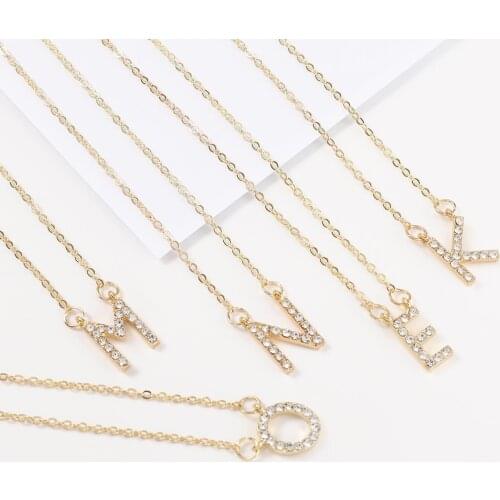 Fashion simple double-layer cable chain English letter necklace womens creative popular sweater chain party banquet jewelry