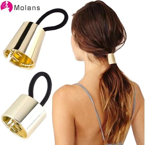 Molans Fashion Hairband Cone Women Hair Accessories Scrunchies Punk Ponytail Holder Girls Elastic Hair Bands Hair Rope Headdress