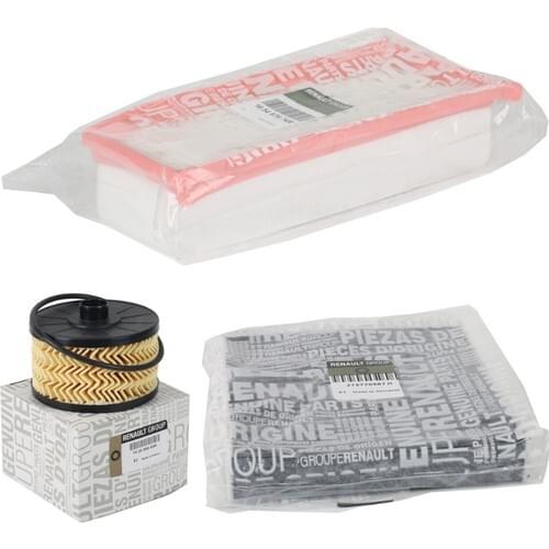 Mais Renault Clio 4 0.9 Filter Maintenance Kit (Air Filter--Oil Filter Pollen Filter)