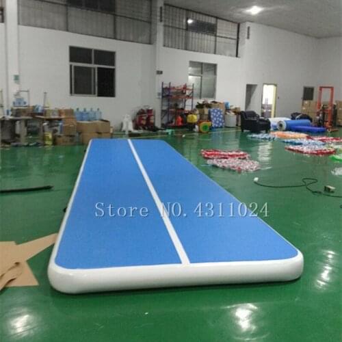 Free Shipping 12x1x0.2m Inflatable Gymnastics AirTrack Tumbling Air Track Floor Trampoline Electric Pump for Home Use/Training