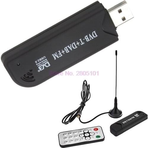 By DHL or EMS 20 pieces USB2.0 DAB FM DVB-T2 dvb-t SDR RTL-SDR Dongle Stick Digital TV Tuner Receiver IR Remote