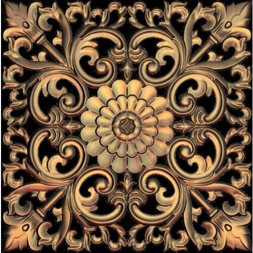 Plate 3D Relief Model in STL format CNC Router Carving Engraving Artcam aspire M135