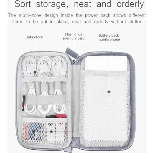 Portable Data Cable Storage Bag Power Bank Bag Buggy Bag Mobile Power Digital Storage Bag