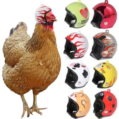 Lovely Chicken Helmet Cap Pet Protective Gear Sun Rain Protection Helmet Toy Bird Hens Small Pet Supplies Costumes Accessories