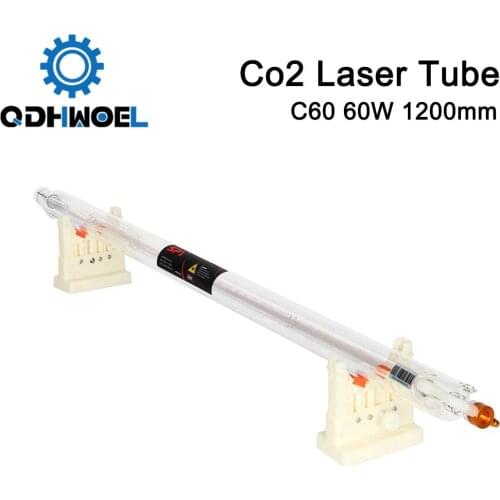 QDHWOEL SPT C60 1200MM 60W Co2 Laser Tube for CO2 Laser Engraving Cutting Machine