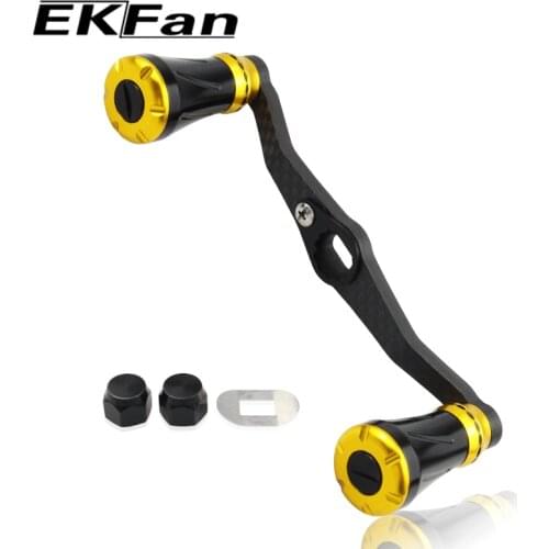 EKfan New design length 105MM carbon fibre Fishing Handle + alloy knob hole 8*5 for D Type Reel Fishing Tackle Accessory