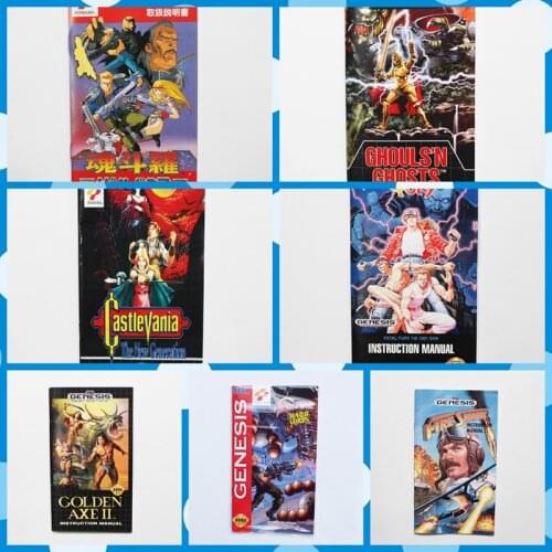 SEGA Manual Book Manuals for 16 Bit Sega Mega Drive Genesis SYSTEM Consoles