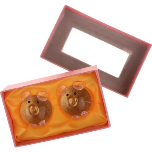 Crystal Couple Pig Glass Kiss Pig Lovely Lucky Pig Craft Gifts