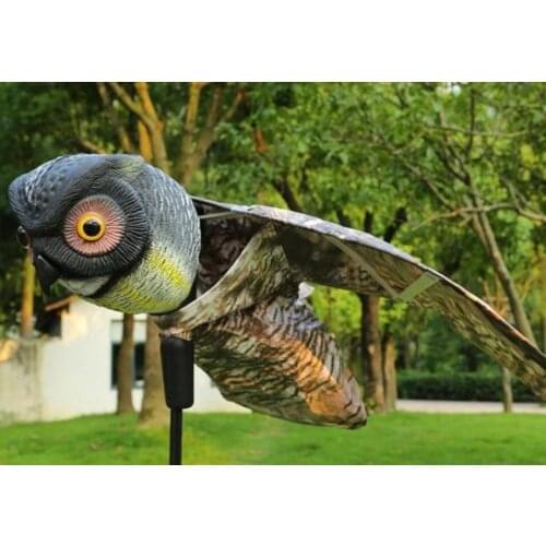 Prowler Owl With Moving Wing Garden Scarecrow Predator Decoy Pest Scarer Bird