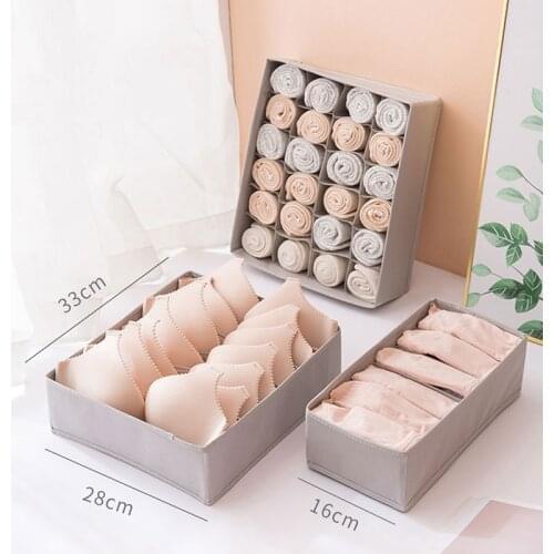 Fabric Lingerie Storage Box Underwear Socks Home Closet Bra Organizer Drawer Divider Compartment For Underwear Storage Box 1pc