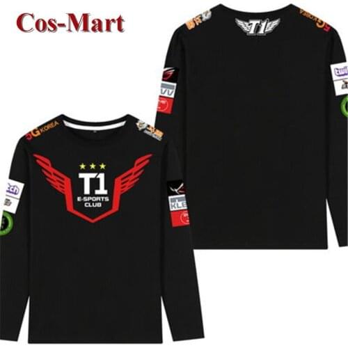 [STOCK] Game LOL S7 Spring Team SKT T1 Players Uniform Pullover Faker Mens t-shirt Cotton Top Tee New XS-4XL Plus sizes