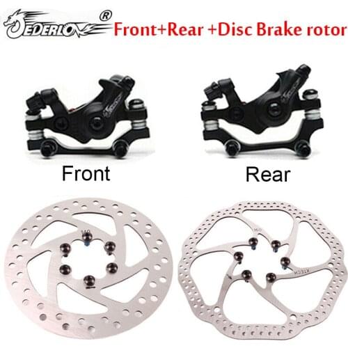 JEDERLO Bike Mechanical Disc Brakes Rotor Bicycle Front Rear disc brake Caliper Clip Dual Piston Mountain cycling parts