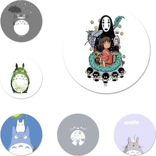 58mm Totoro Spirited Away Ghibli Miyazaki Anime Icons Pins Badge Decoration Brooches Metal Badges For Backpack Decoration