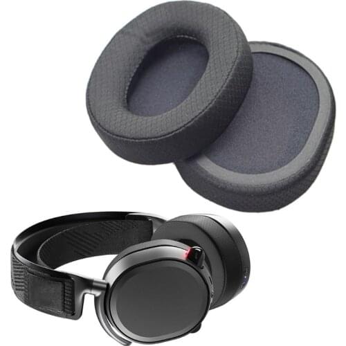 1Pair Replacement Sheepskin Leather Earpads Splicing Mesh Cloth Ear Cushion Cover for SteelSeries Arctis 3 5 7 Pro Headphones