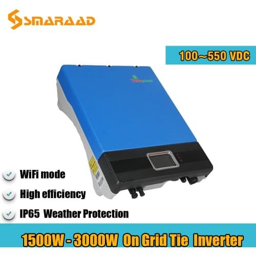 1500W 2200W 3000W 3kw Wind Turbine Solar Power On Grid Inverter 120V 230V 100-550 VAC Homeuse Solar Waterproof IP65 Wifi Mode