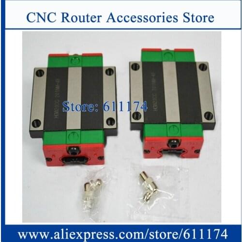 2PCS New HIWIN Slider block HGW30CC Linear guide bearing, linear rail Carriage match for HGR30 Guide rail