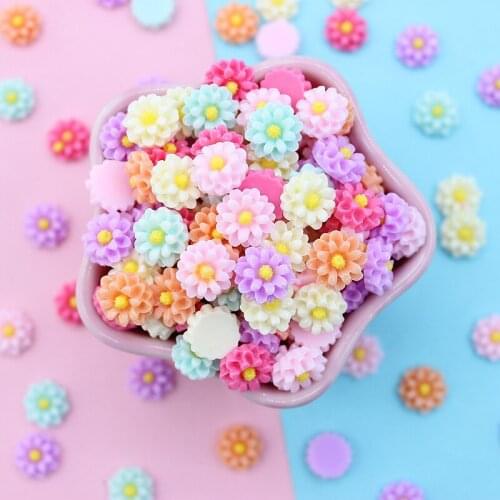 20pc Resin Daisy Rose Flower Decoration Crafts Flatback Cabochon Embellishments For Scrapbooking Kawaii Nail Art Diy Accessories