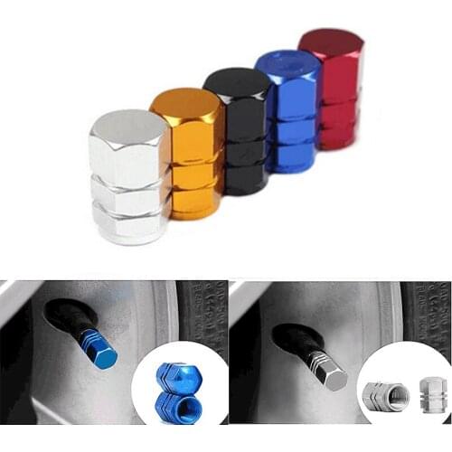 4pcs Car Tire Valve Stem Caps Bolt-in Aluminum Theftproof Valve Caps Car Wheel Tires Valves Tyre Stem Air Caps