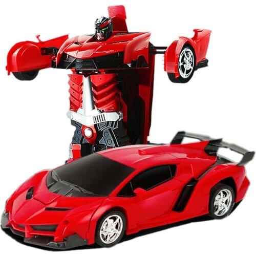 Rc Transformer 2 in 1 RC Car Driving Sports Cars Drive Transformation Robots Models Remote Control Car RC Fighting Toy Gift