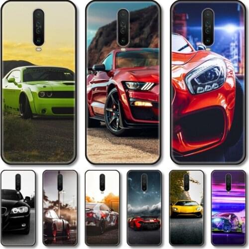 Sports car Phone Case For XiaoMi Redmi Note 10S 9S 8 7 6 T Pro Black Cover Silicone Back TPU