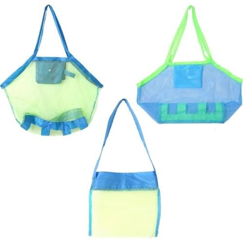Children Beach Mesh Toys Storage Bag Kids Folding Sand Away Net Tote Outdoor New 24BE
