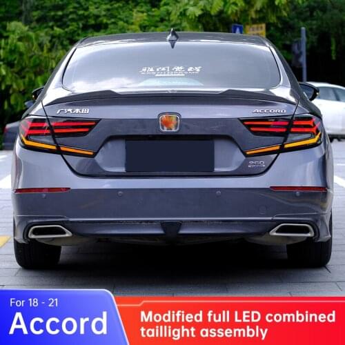 For 2018 Honda Accord tail lamp assembly with all led streamer steering LED driving lamp and brake