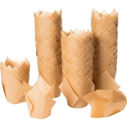 Tulip Cupcake Liners - 300-Pack Medium Baking Cups, Muffin Wrappers, Perfect for Birthday Parties, Weddings, Bakeries
