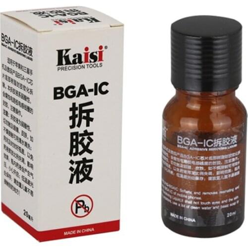 Kaisi BGA-IC Adhesive Glue Removing Epoxy Remover Sol Water To Remover For Phone CPU Chip Cleaner 20ml Repair Liquid Tools