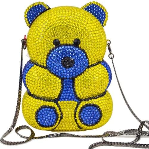 Fashion Animal Designer Crystal Bags Party Handbags Women Wedding Brade Purse Evening Bags SM41