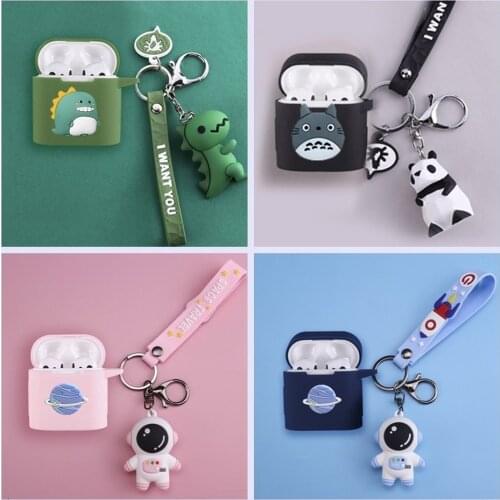 Cartoon Dinosaur Cases for Xiaomi Mi Air 2 2s Wireless Bluetooth Earphone Silicone Protective Cover for Xiaomi AirDots Pro 2s